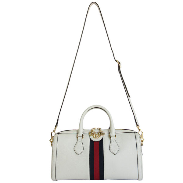 s0065 1i Gucci Ophidia Leather Shoulder Bag White