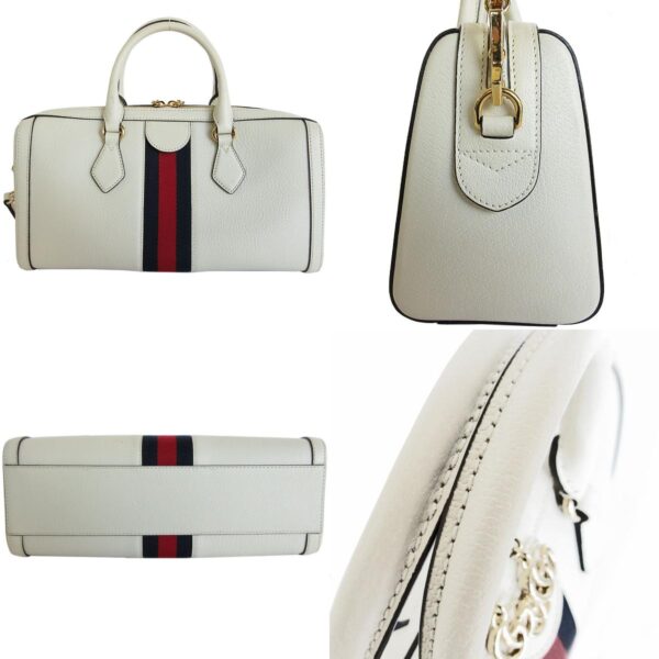 s0065 2i c Gucci Ophidia Leather Shoulder Bag White