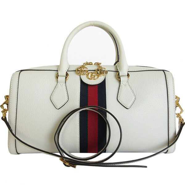 s0065i Gucci Ophidia Leather Shoulder Bag White