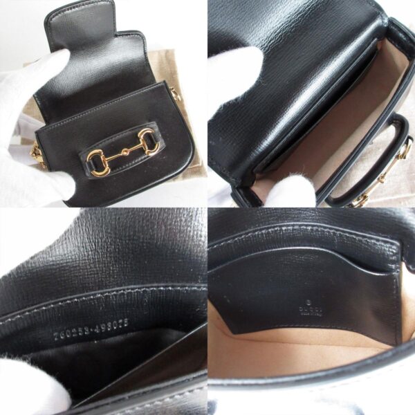 s0085a 8 c Gucci Horsebit Leather Mini Pochette Black