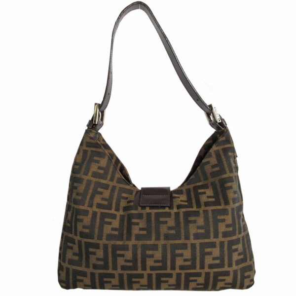 s0089a 1 Fendi Zucca Shoulder Bag Canvas Brown