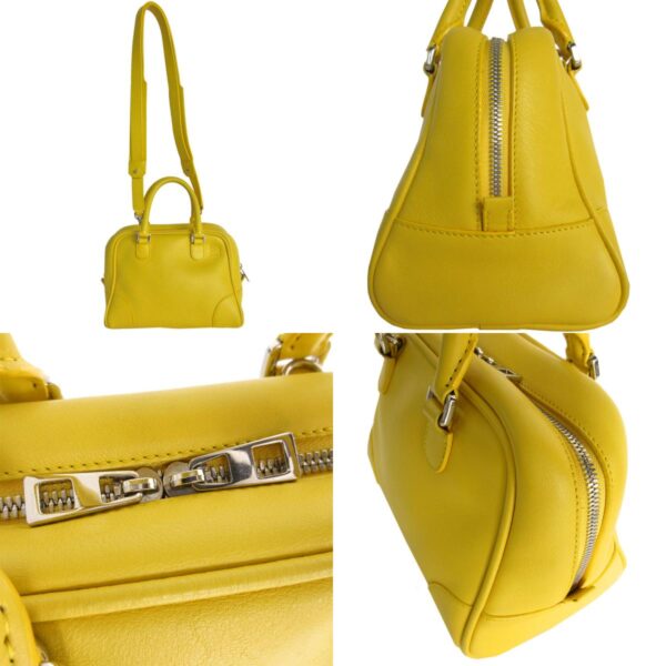 s0137a 2 c Loewe Amazona 75 Small Leather Handbag Yellow