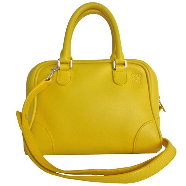 s0137a Loewe Amazona 75 Small Leather Handbag Yellow