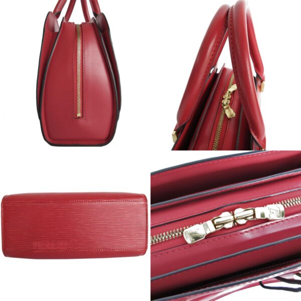 s0139f 2 c Louis Vuitton Pont Neuf Epi Leather Handbag Red