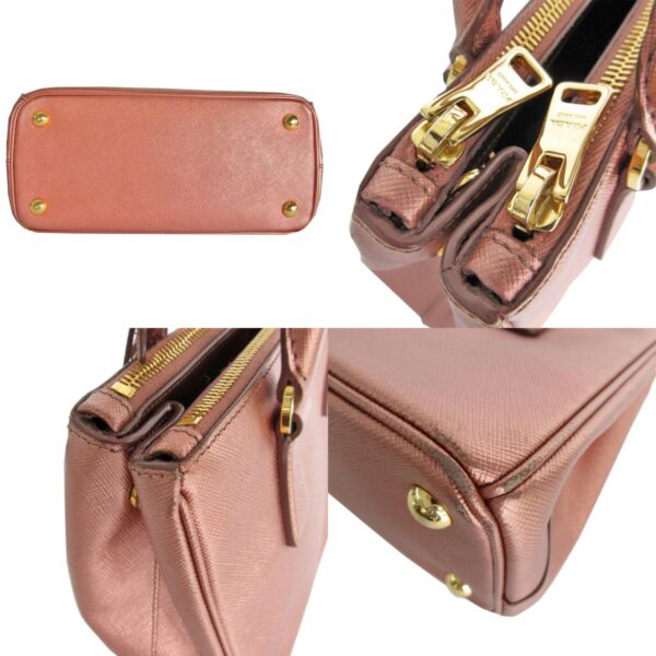 s0143f 6 c Prada Shoulder Bag Leather Metallic Pink