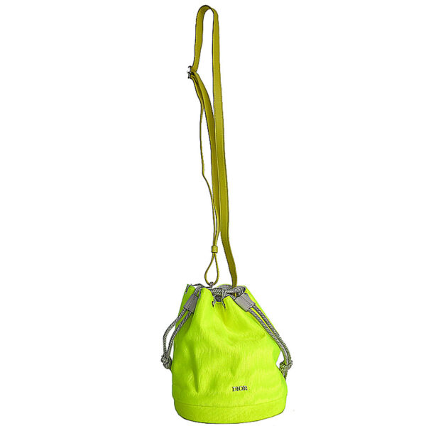 s0149i 1 Dior Shoulder Bag Nylon Neon Yellow