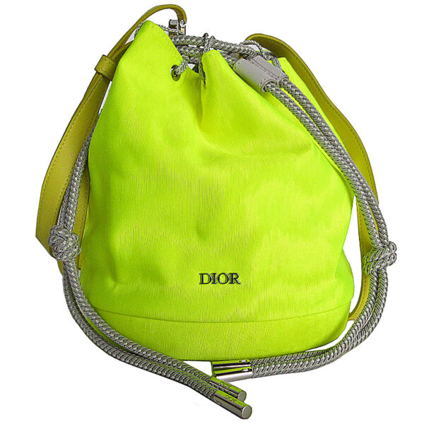 s0149i Dior Shoulder Bag Nylon Neon Yellow