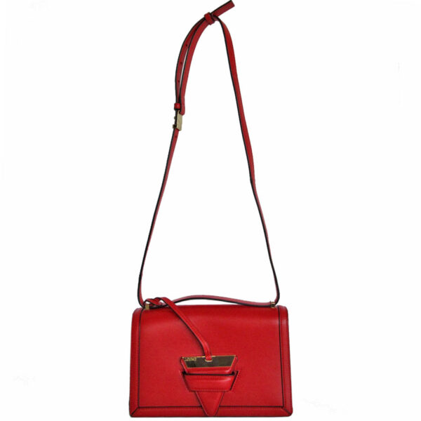 s0150a 1 Loewe Barcelona Leather Crossbody Shoulder Bag Red