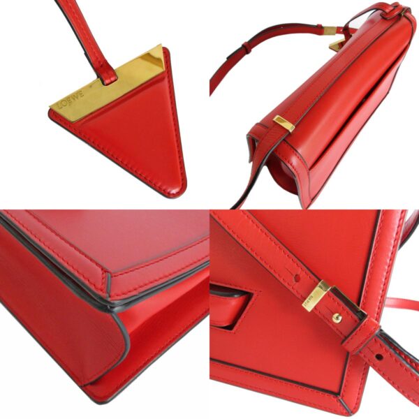 s0150a 6 c Loewe Barcelona Leather Crossbody Shoulder Bag Red