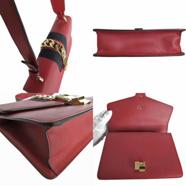 s0176a 6 c Gucci Sylvie Leather Shoulder Bag Red