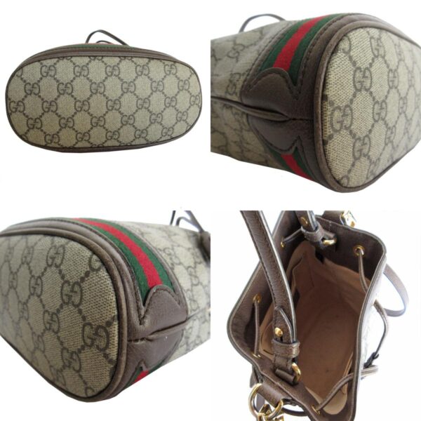 s0233i 6 c Gucci GG Supreme Leather Crossbody Shoulder Bag Brown