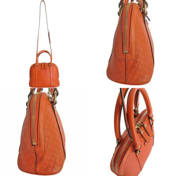 s0237a 2 c Gucci Micro Guccissima Leather Shoulder Bag Orange