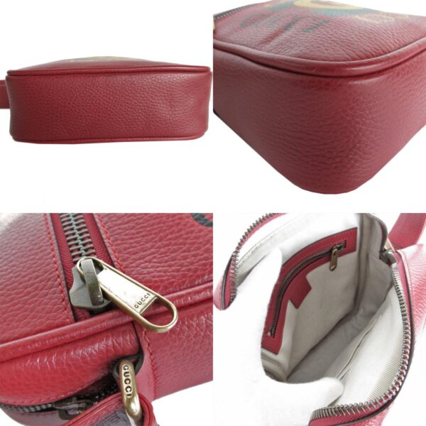 s0263a 6 c Gucci Leather Crossbody Shoulder Bag Red