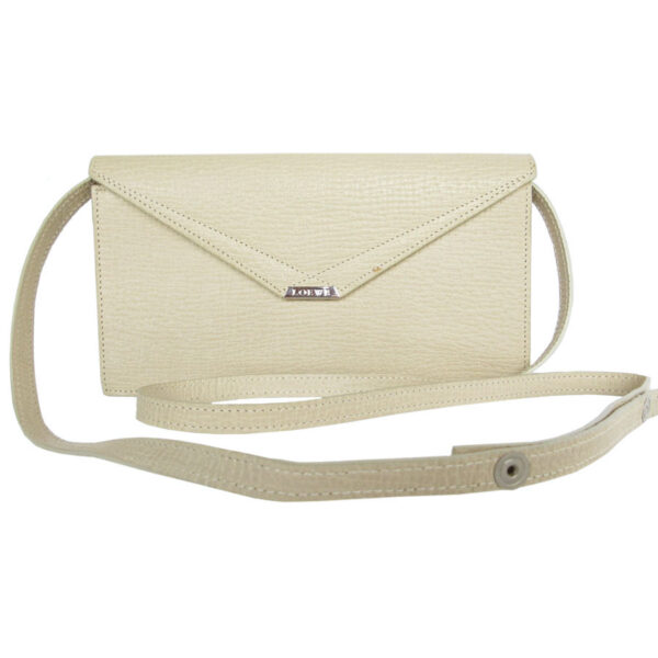 s0275a Loewe Long Wallet Leather Beige