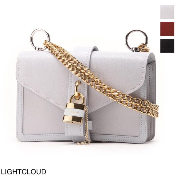 s206b7201 Chloe Aby Shoulder Bag Leather Cloud