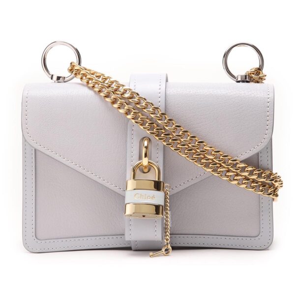 s206b7202 Chloe Aby Shoulder Bag Leather Cloud