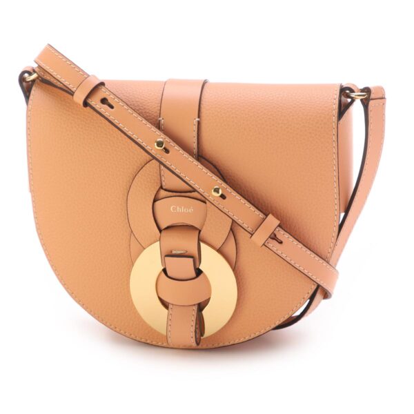 s344c6102 Chloe Darryl Saddle Bag Leather Peach Bloom