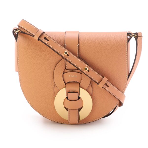 s344c6105 Chloe Darryl Saddle Bag Leather Peach Bloom