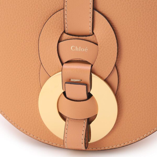 s344c6112 Chloe Darryl Saddle Bag Leather Peach Bloom