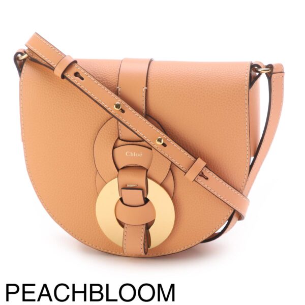 s344c6113 Chloe Darryl Saddle Bag Leather Peach Bloom