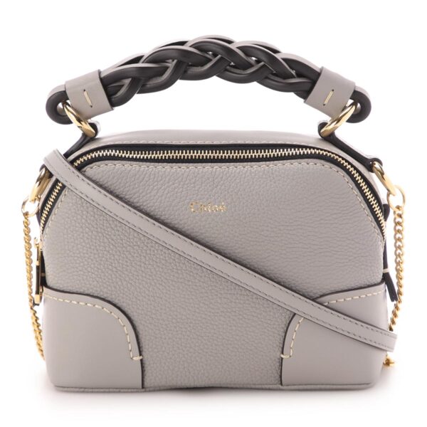 s362c6205 Chloe Daria Mini 2Way Handbag Leather Stormy Gray