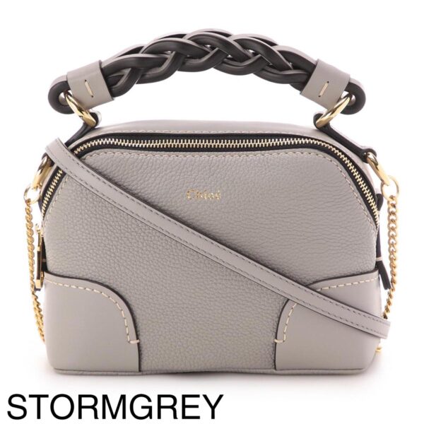 s362c6213 Chloe Daria Mini 2Way Handbag Leather Stormy Gray