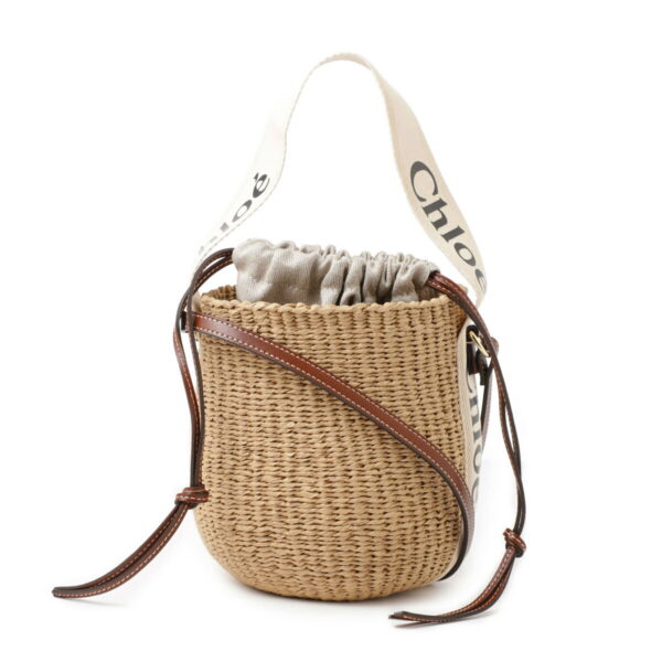 s381g5504 Chloe Woody Small Basket Bag Leather White