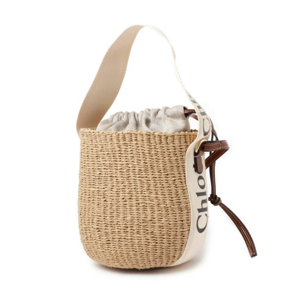 s381g5506 Chloe Woody Small Basket Bag Leather White