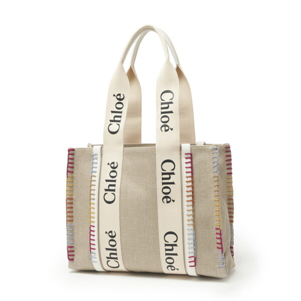 s383h7401 Chloe Woody Medium Tote Bag Leather White