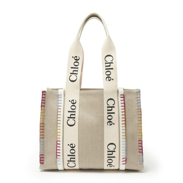 s383h7402 Chloe Woody Medium Tote Bag Leather White