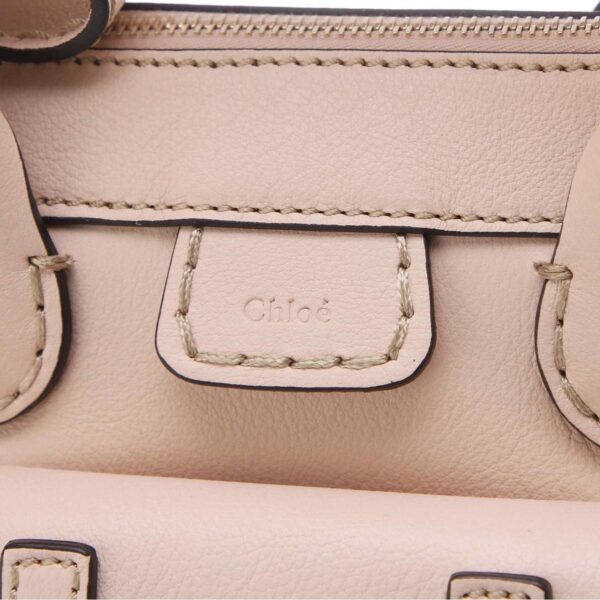 s451f4314 Chloe Edith Mini 2Way Handbag Leather Cement Pink