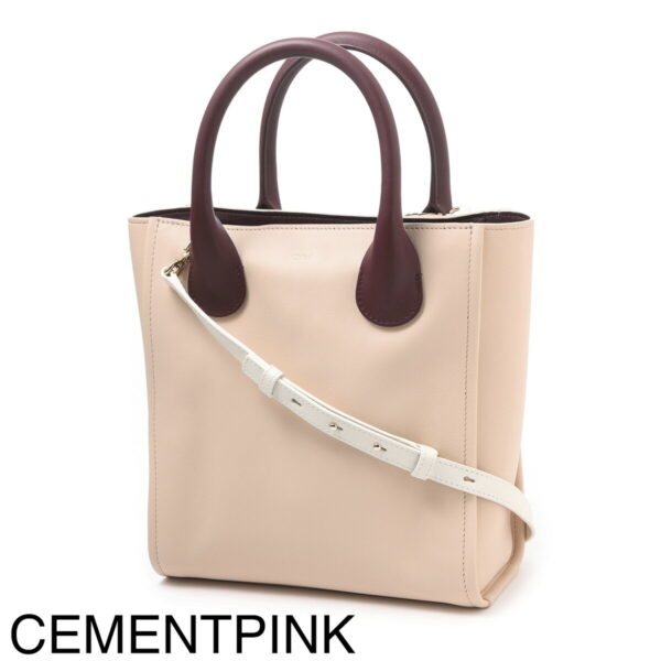 s458f5410 Chloe Joyce Small Tote Bag Leather Cement Pink