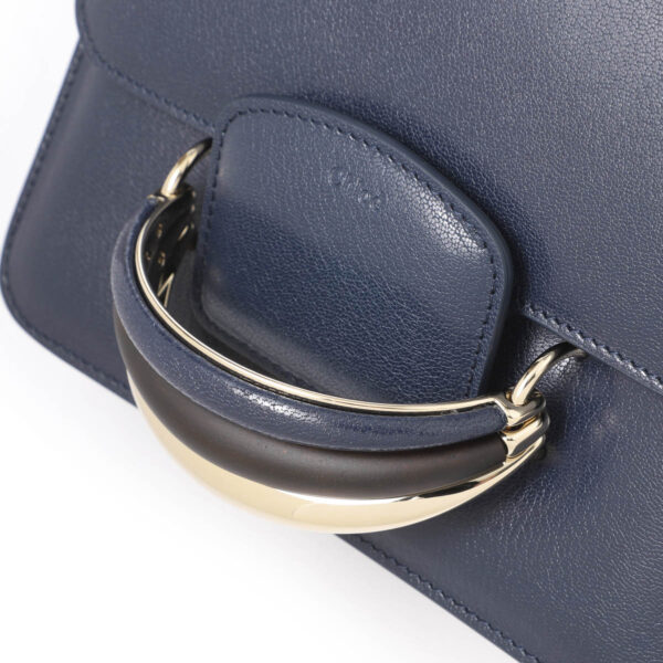 s498i4209 Chloe Kattie Shoulder Bag Leather Navy