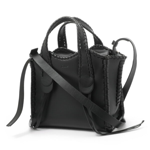 s590l0201 Chloe Small Mony Tote Bag Leather Black