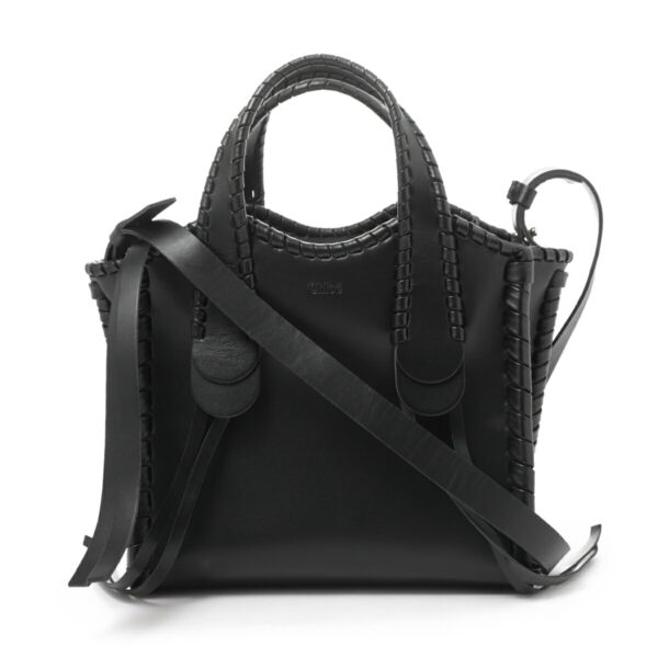 s590l0202 Chloe Small Mony Tote Bag Leather Black