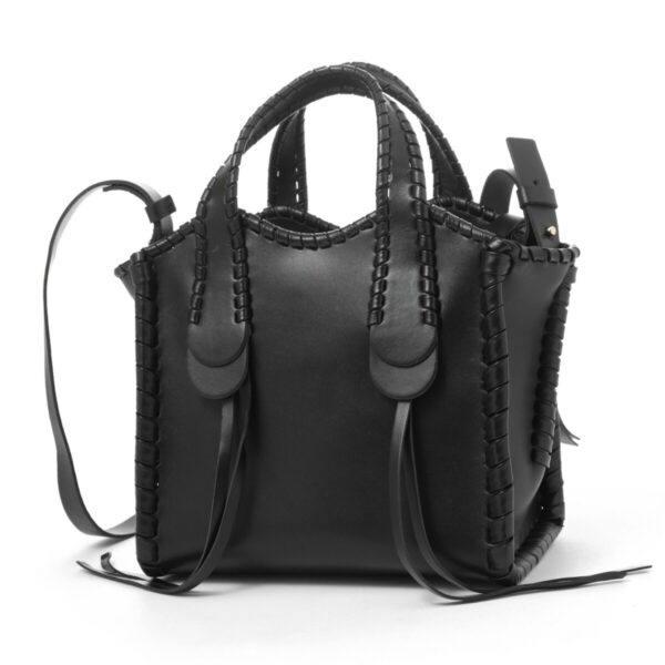 s590l0204 Chloe Small Mony Tote Bag Leather Black