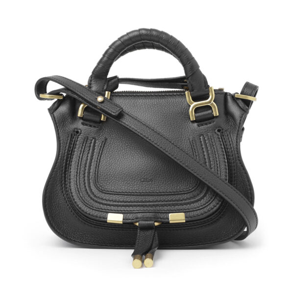 s595i3102 Chloe Marcie Mini Double 2Way Handbag Leather Black