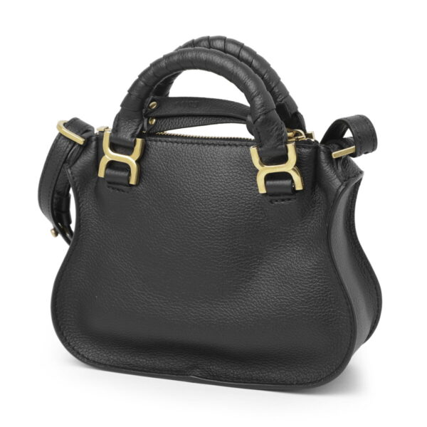 s595i3104 Chloe Marcie Mini Double 2Way Handbag Leather Black