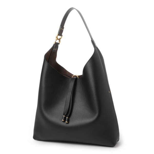 s630i3102 Chloe Marcie Hobo Bag Leather Black