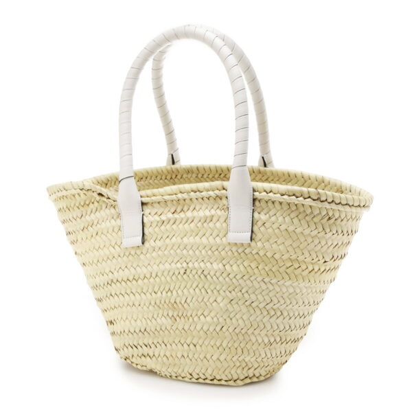 s728g5804 Chloe Marcie Basket Bag Leather White