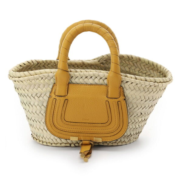 s732g5802 Chloe Marcie Mini Basket Bag Leather Sunflower Yellow