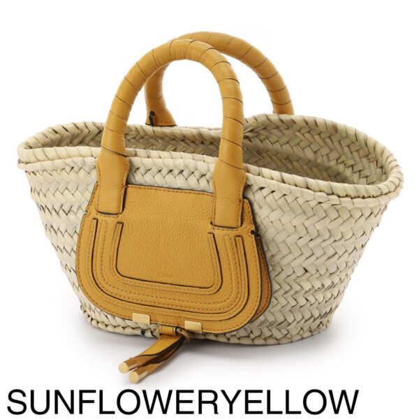 s732g5811 Chloe Marcie Mini Basket Bag Leather Sunflower Yellow