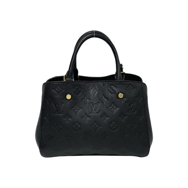 s 56598531 Louis Vuitton Montaigne BB Shoulder Bag Empreinte Leather Black