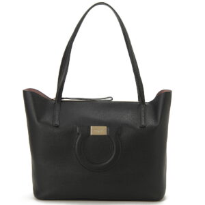 sfe21 h019 726259 Salvatore Ferragamo Nolita Leather Tote Bag Black