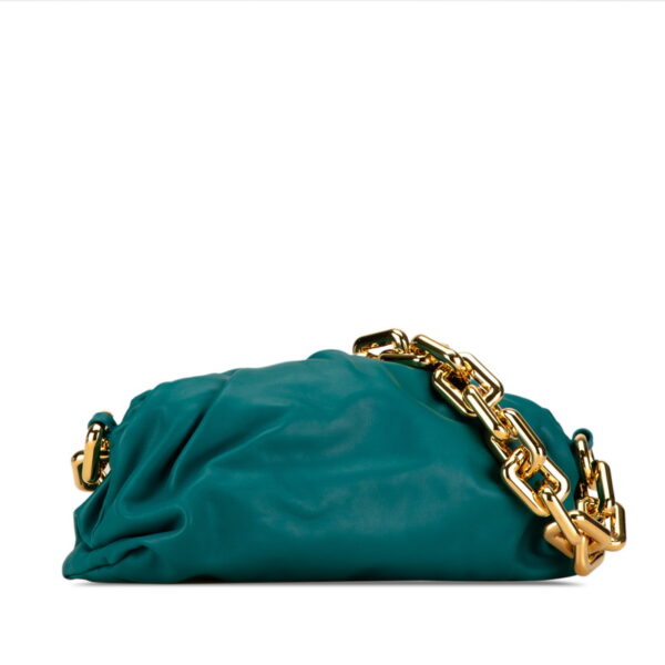 sfj8k9sqb6j72hii 2 Bottega Veneta The Chain Pouch One Shoulder Bag Blue Green