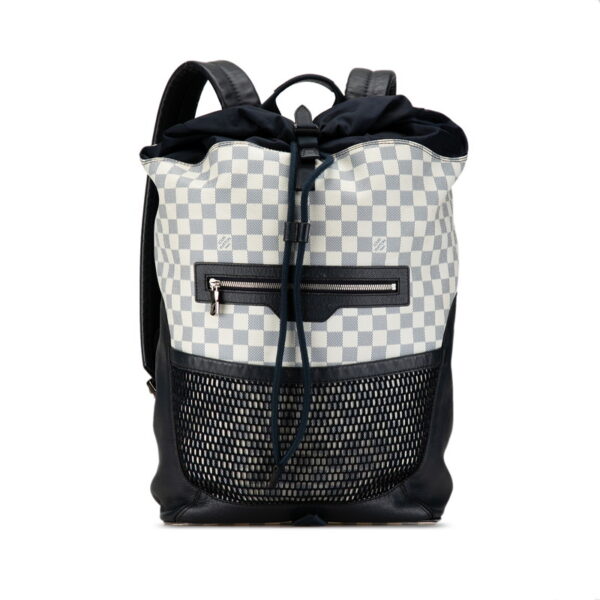 snki7o4s43l5ky9k 1 Louis Vuitton Damier Coast Match Point Nylon Rucksack Blue White