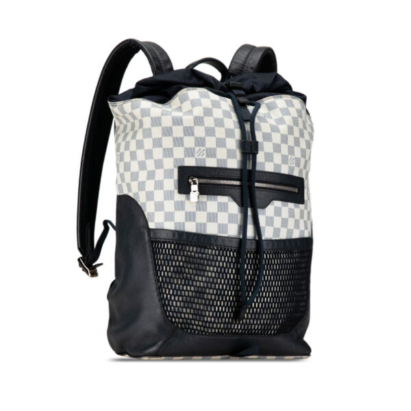 snki7o4s43l5ky9k 2 Louis Vuitton Damier Coast Match Point Nylon Rucksack Blue White