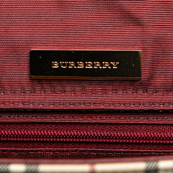 szgckfx516w977r0 6 Burberry Nova Check One Shoulder Bag Handbag Beige Wine Red