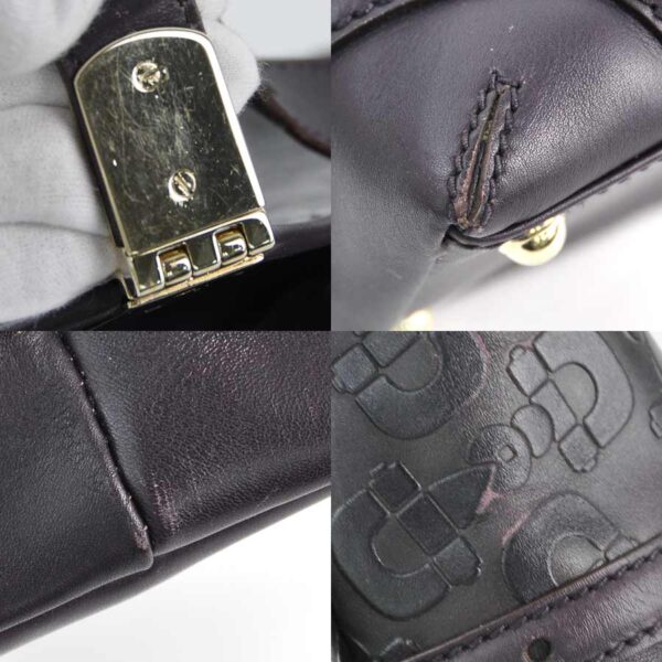 t15017 2 Gucci Embossed Leather Shoulder Bag Purple