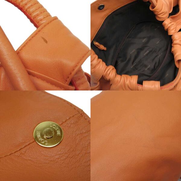 t16051a 2 Loewe Anagram Leather Handbag Orange